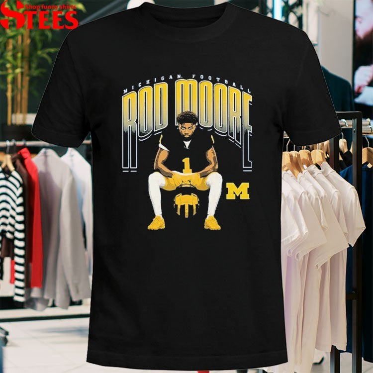 Rod Moore Michigan Wolverines Football Badge T-shirts