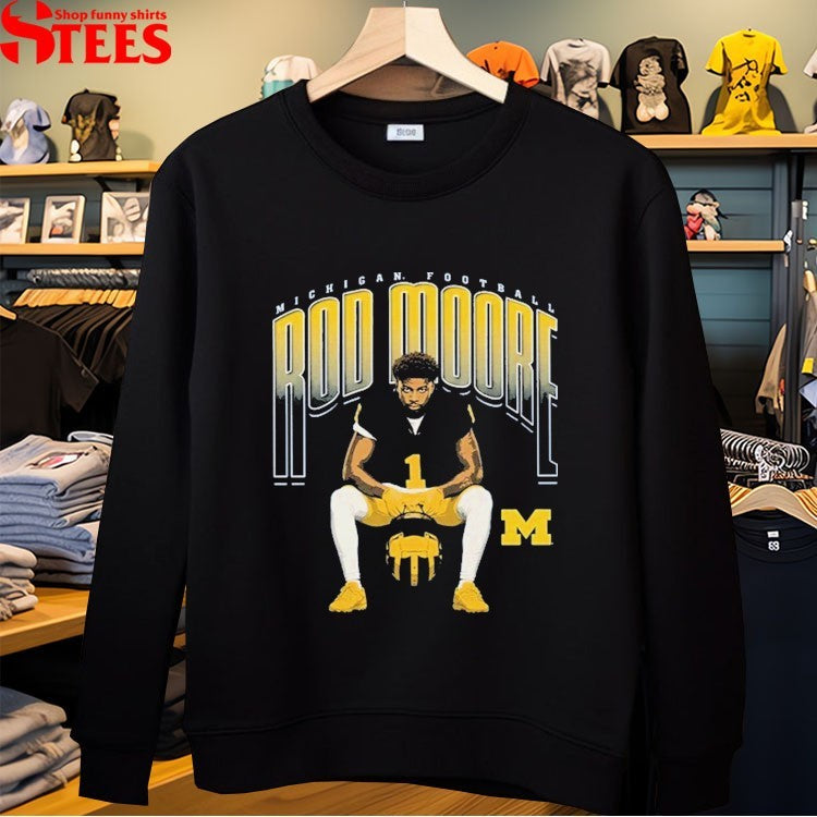 Rod Moore Michigan Wolverines Football Badge T-shirts