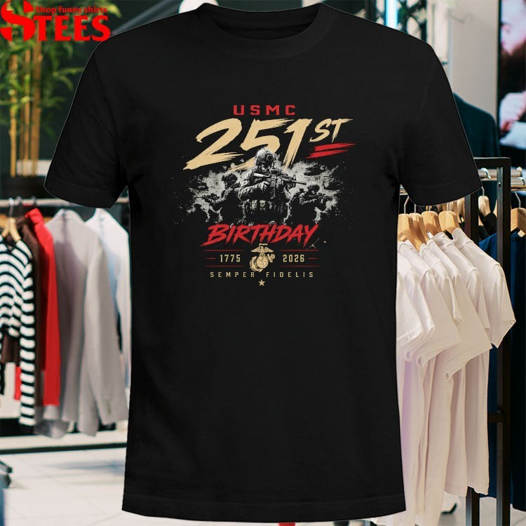 USMC 251st Birthday Battle Ready Performance 1976 2026 T-Shirt