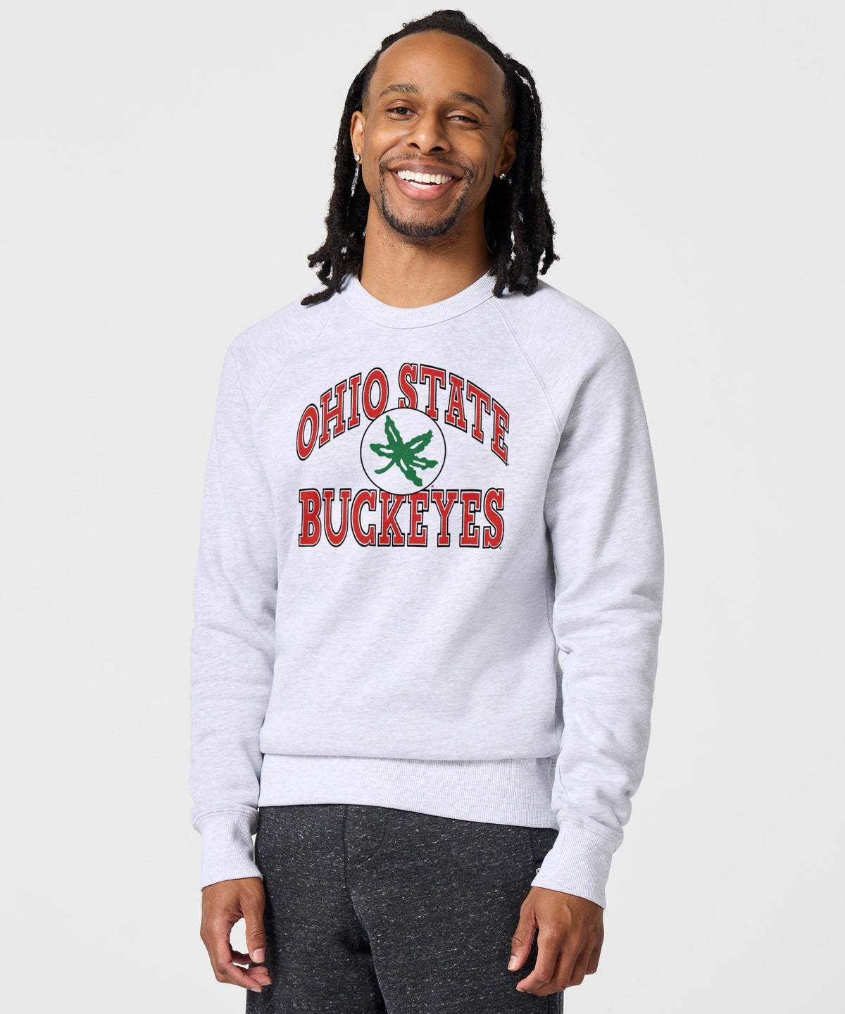 Ohio State Buckeye Leaf Arch Crewneck Unisex