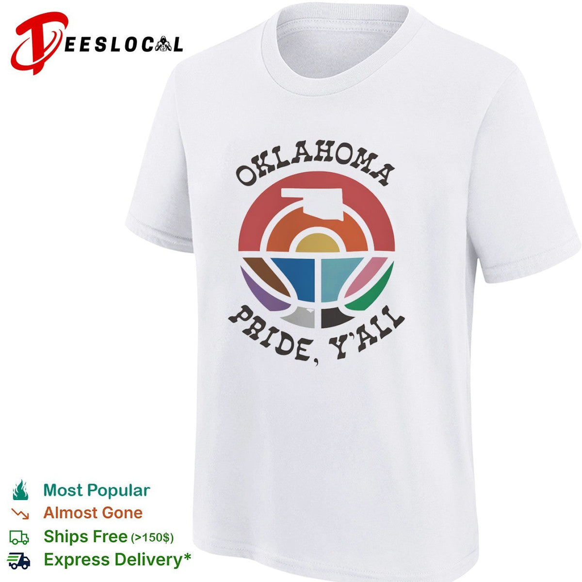 Oklahoma Pride Yall Rainbow State Map Logo Pride Month Retro Basketball shirt Unisex