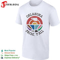 Oklahoma Pride Yall Rainbow State Map Logo Pride Month Retro Basketball shirt Unisex