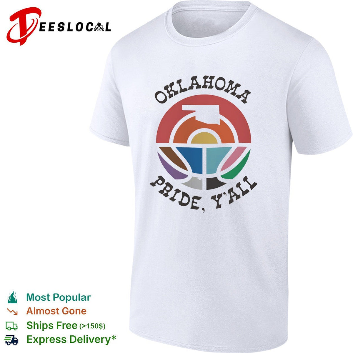Oklahoma Pride Yall Rainbow State Map Logo Pride Month Retro Basketball shirt Unisex