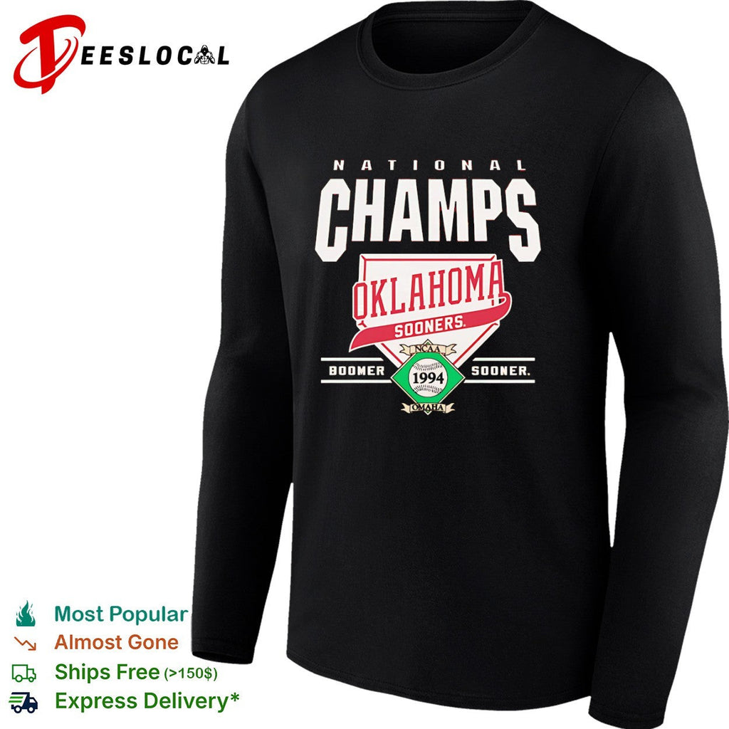 Oklahoma Sooners 1994 National Champs Omaha NCAA Baseball Shirt Unisex