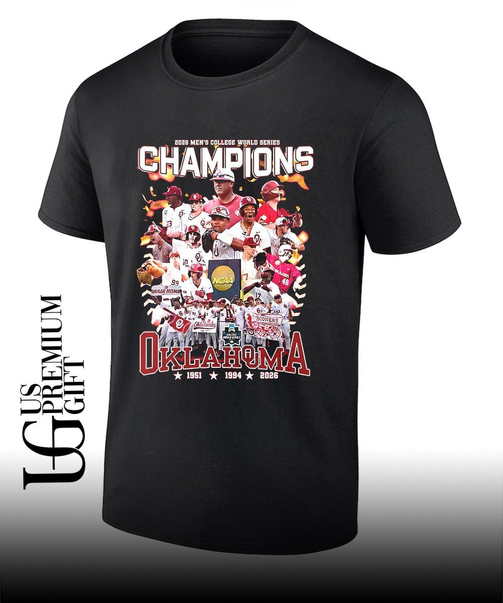 Oklahoma Sooners 2026 Men’s College World Series Champions NCAA Baseball shirt Unisex