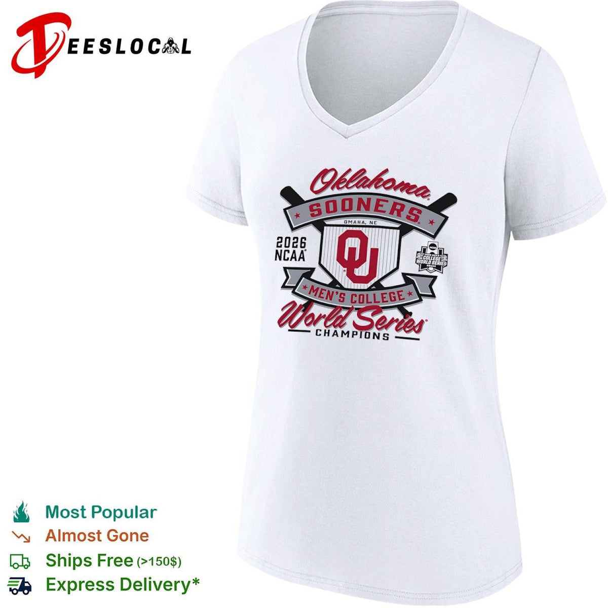 Oklahoma Sooners 2026 NCAA Men College World Series Champions Omaha NE shirt Unisex