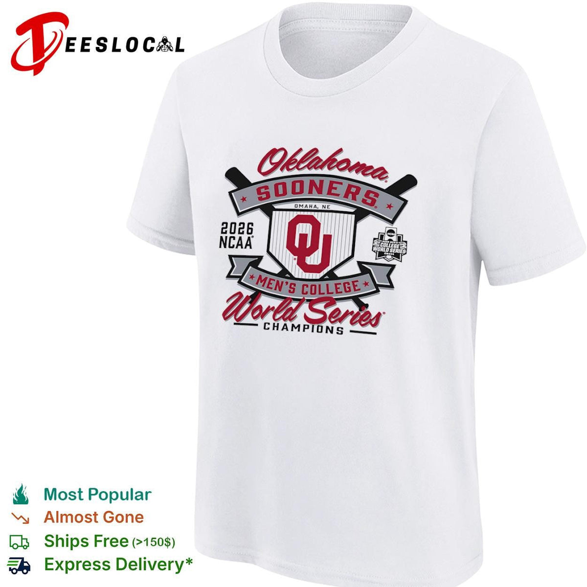 Oklahoma Sooners 2026 NCAA Men College World Series Champions Omaha NE shirt Unisex