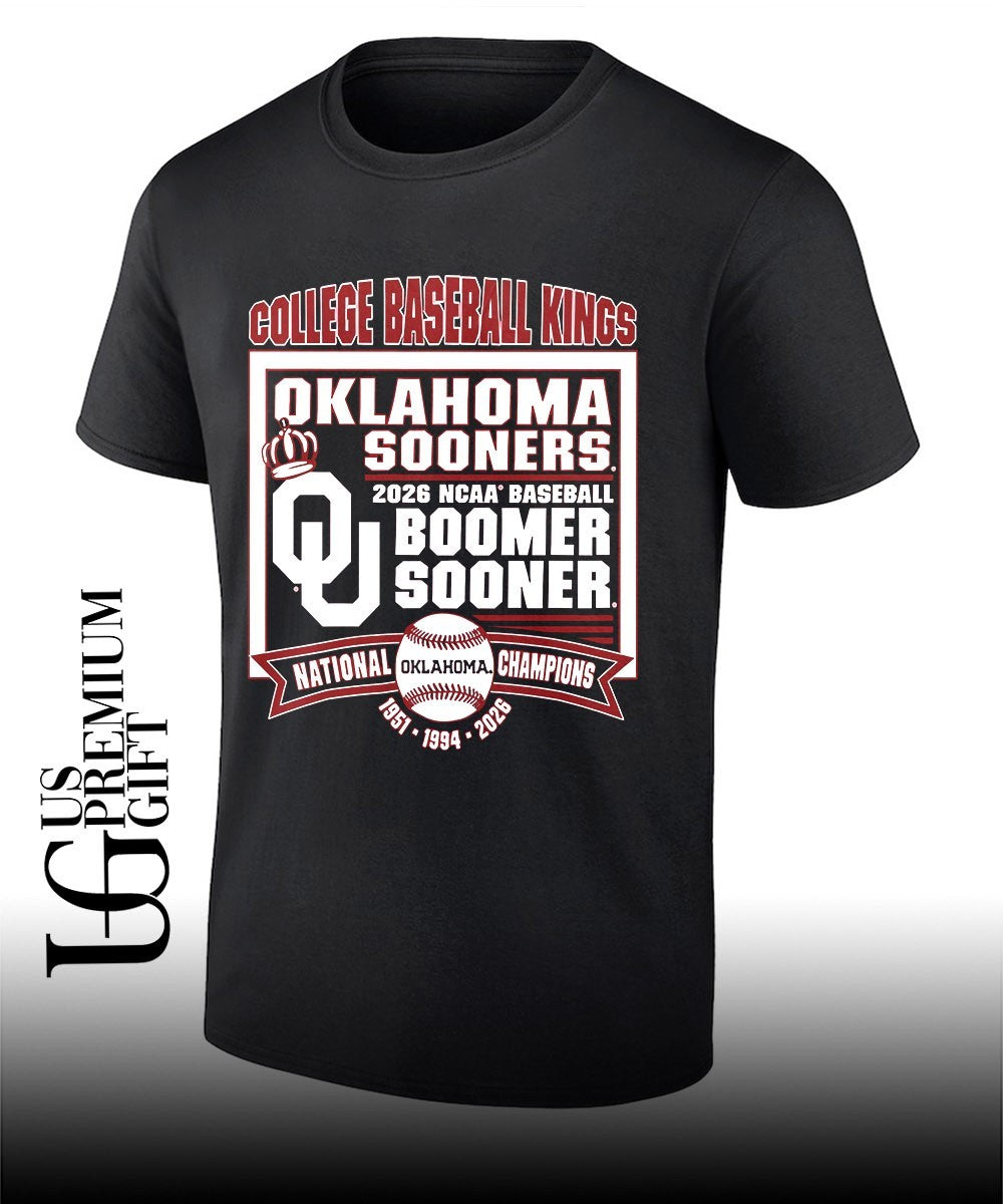 Oklahoma Sooners College Baseball Kings 2026 NCAA National Champions Boomer Sooner shirt Unisex