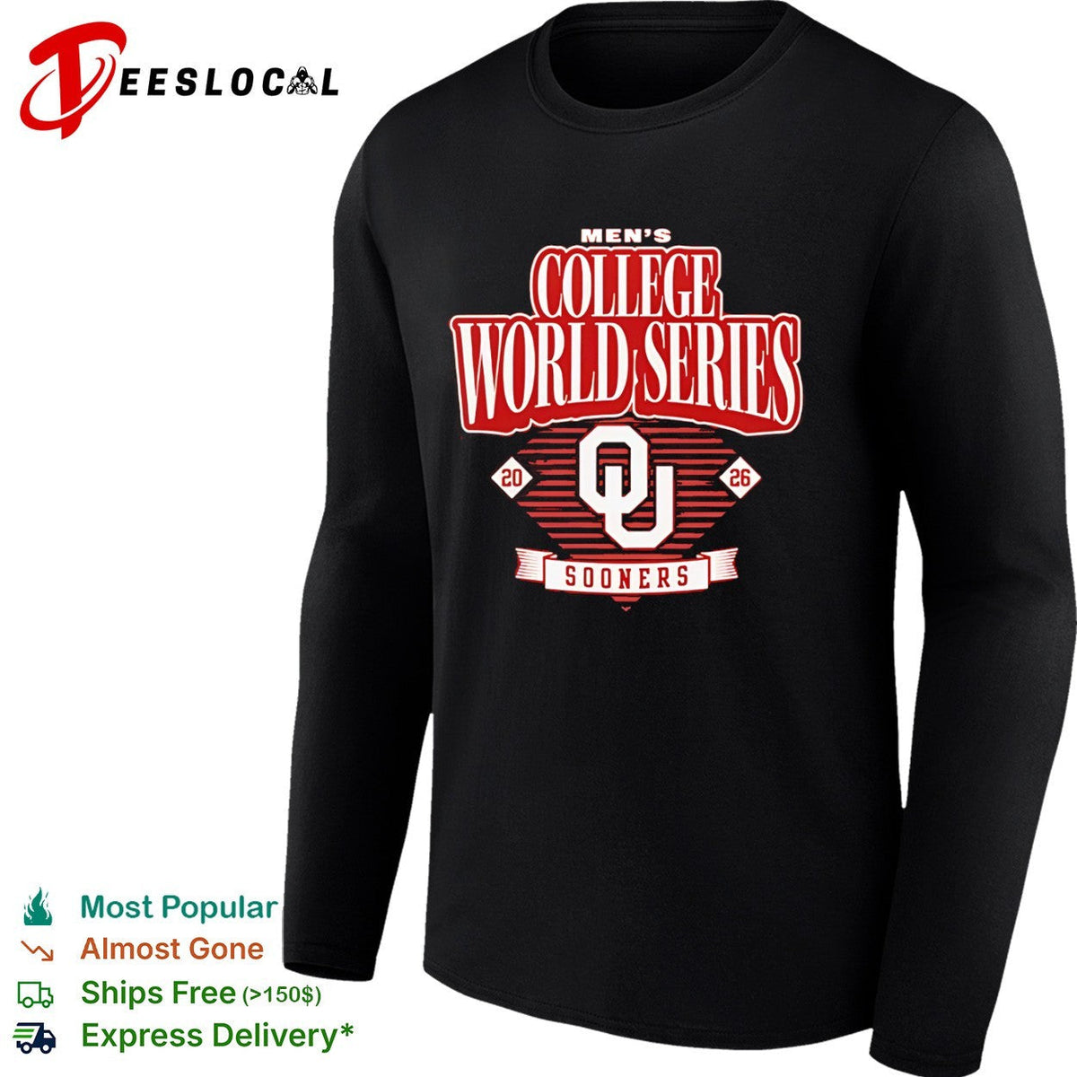 Oklahoma Sooners College World Series 2026 shirt Unisex