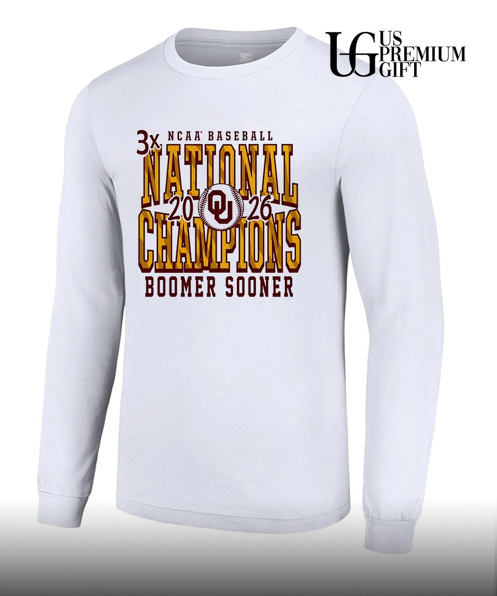 Oklahoma Sooners NCAA Baseball 2026 National Champions College World Series shirt Unisex