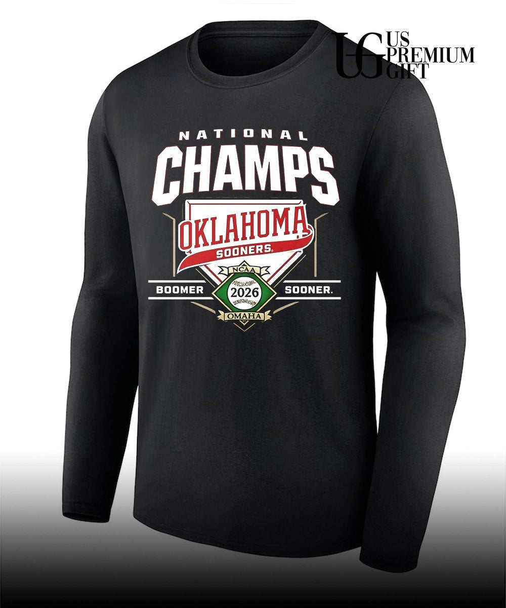Oklahoma Sooners NCAA Baseball National Champs 2026 Omaha Boomer Sooner shirt Unisex