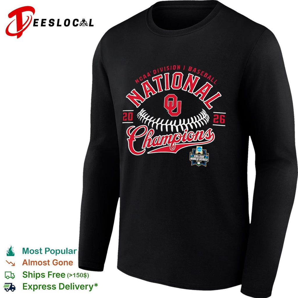Oklahoma Sooners NCAA Division I Baseball National Champions 2026 College World shirt Unisex