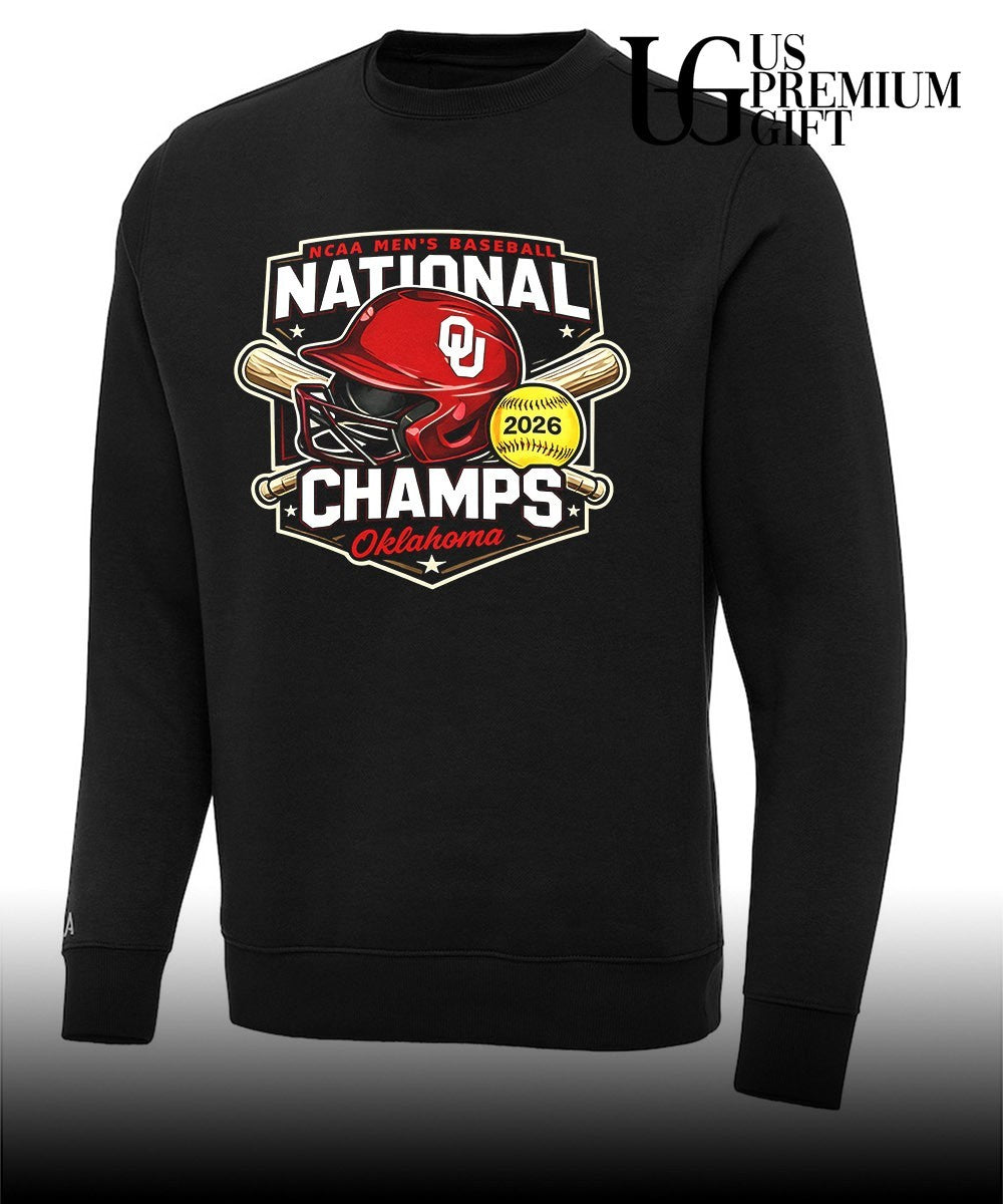 Oklahoma Sooners NCAA Men’s Baseball National Champs 2026 helmet shirt Unisex
