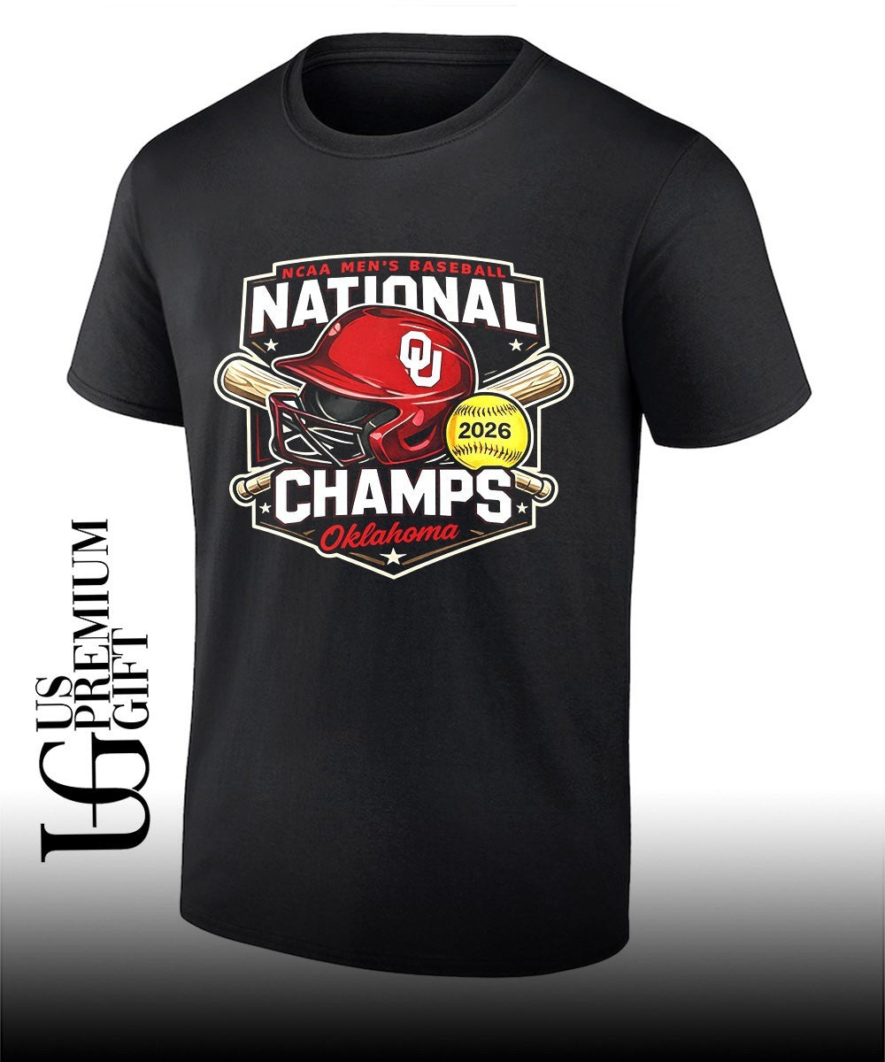 Oklahoma Sooners NCAA Men’s Baseball National Champs 2026 helmet shirt Unisex