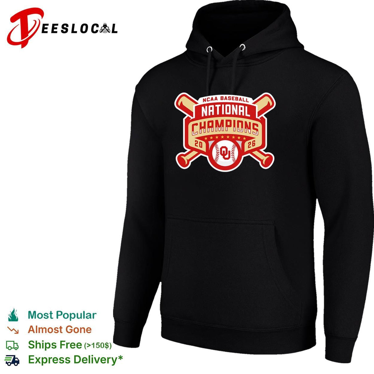Oklahoma Sooners NCAA baseball national champions 2026 red ribbon shirt Unisex