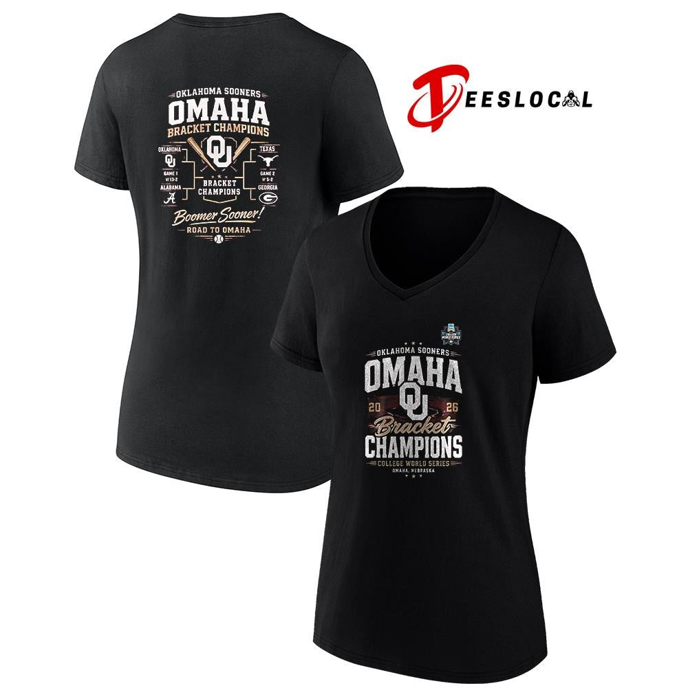 Oklahoma Sooners bracket champions college world series Omaha boomer Sooner graphic shirt Unisex