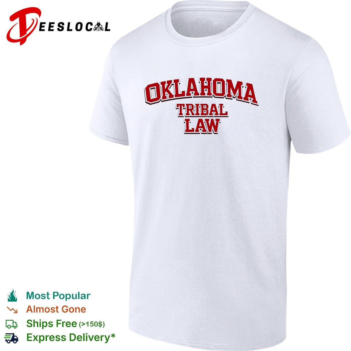 Oklahoma tribal law bold text shirt Unisex