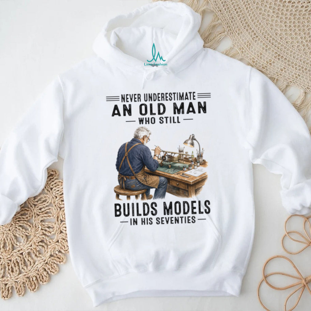Old Man Scale Model Airplane Builder Seventy Shirt