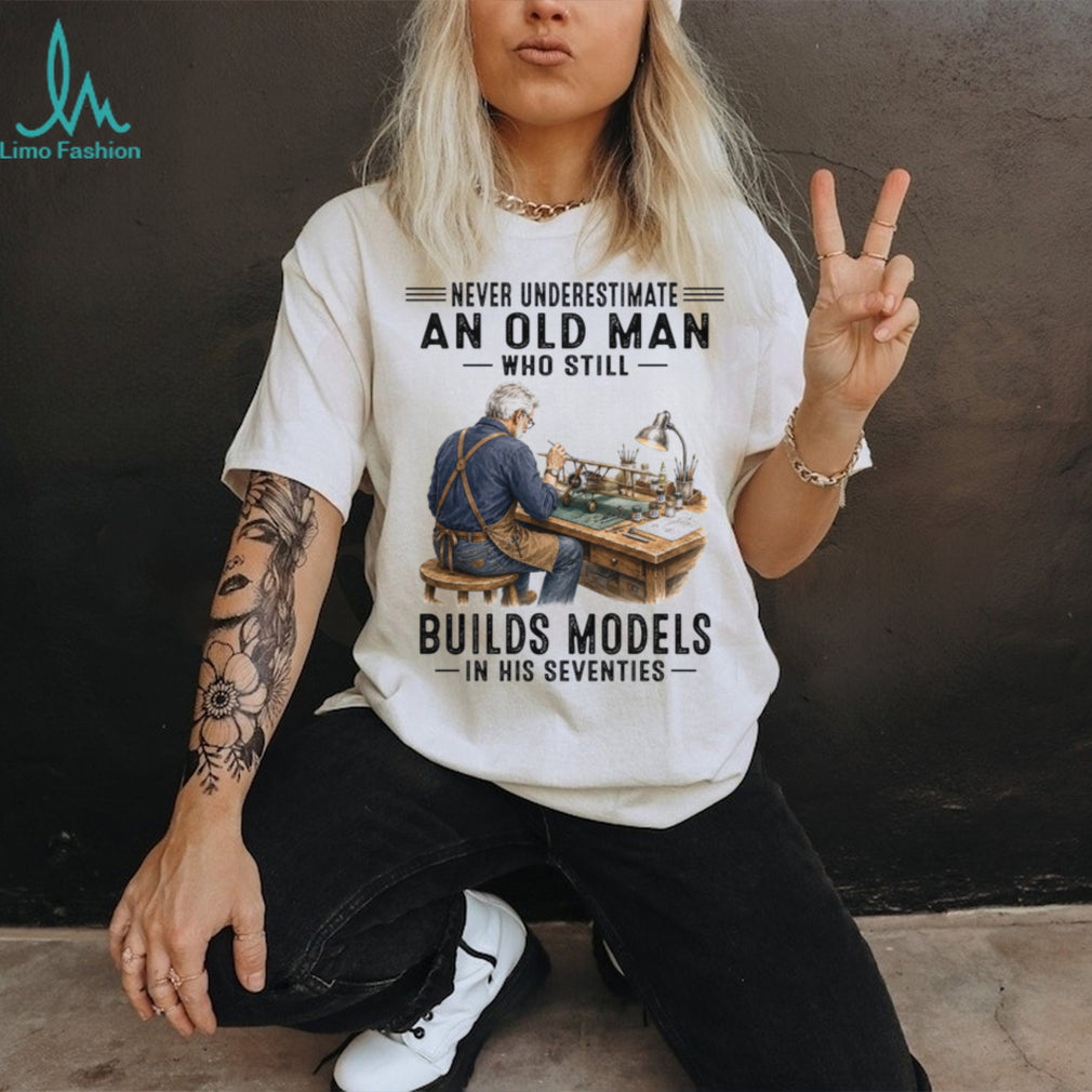 Old Man Scale Model Airplane Builder Seventy Shirt