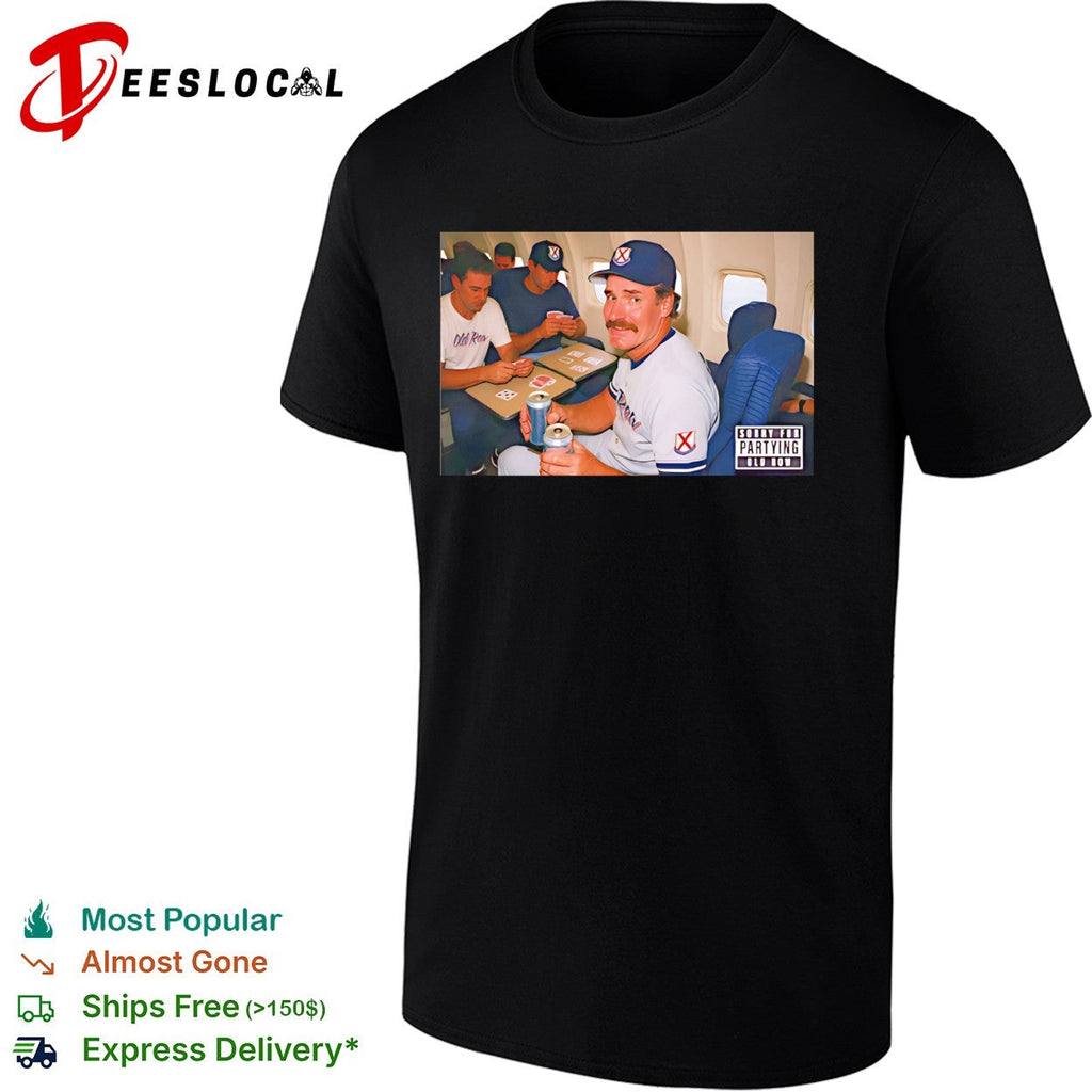 Old Row sorry for partying baseball player plane vintage photo shirt Unisex