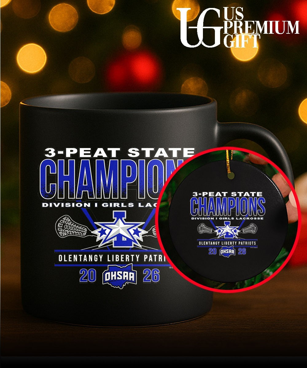 Olentangy Liberty Patriots 2026 OHSAA Girls Lacrosse D1 3-Peat State Champions shirt Unisex