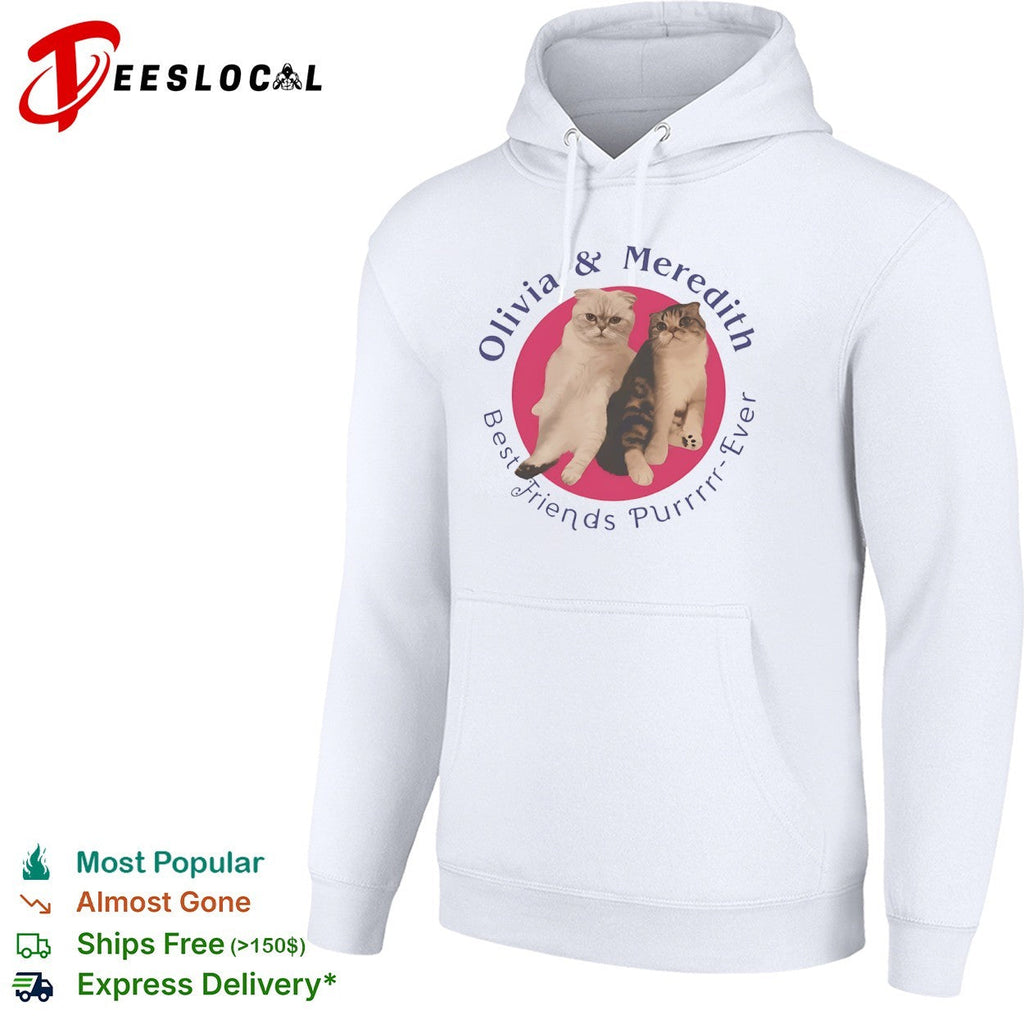 Olivia and Meredith Best Friends Purrrrr Ever Scottish Fold Cat shirt Unisex
