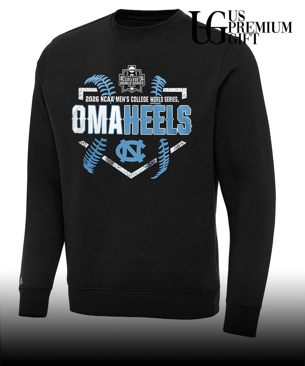 Omaheels North Carolina Tar Heels 2026 Baseball NCAA Men’s College World Series shirt Unisex
