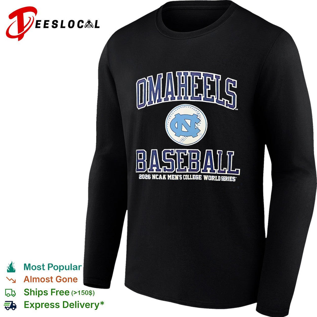 Omaheels North Carolina Tar Heels Baseball 2026 NCAA College World Series shirt Unisex