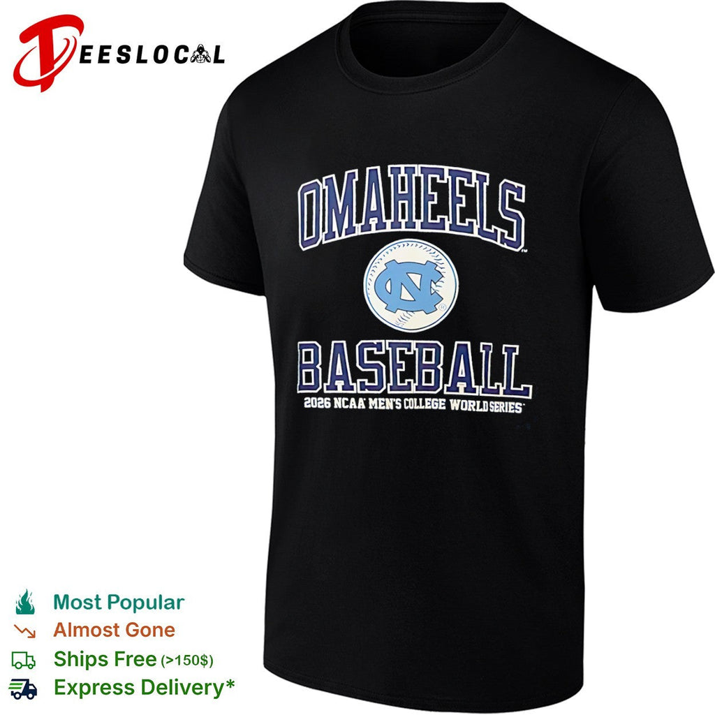 Omaheels North Carolina Tar Heels Baseball 2026 NCAA College World Series shirt Unisex