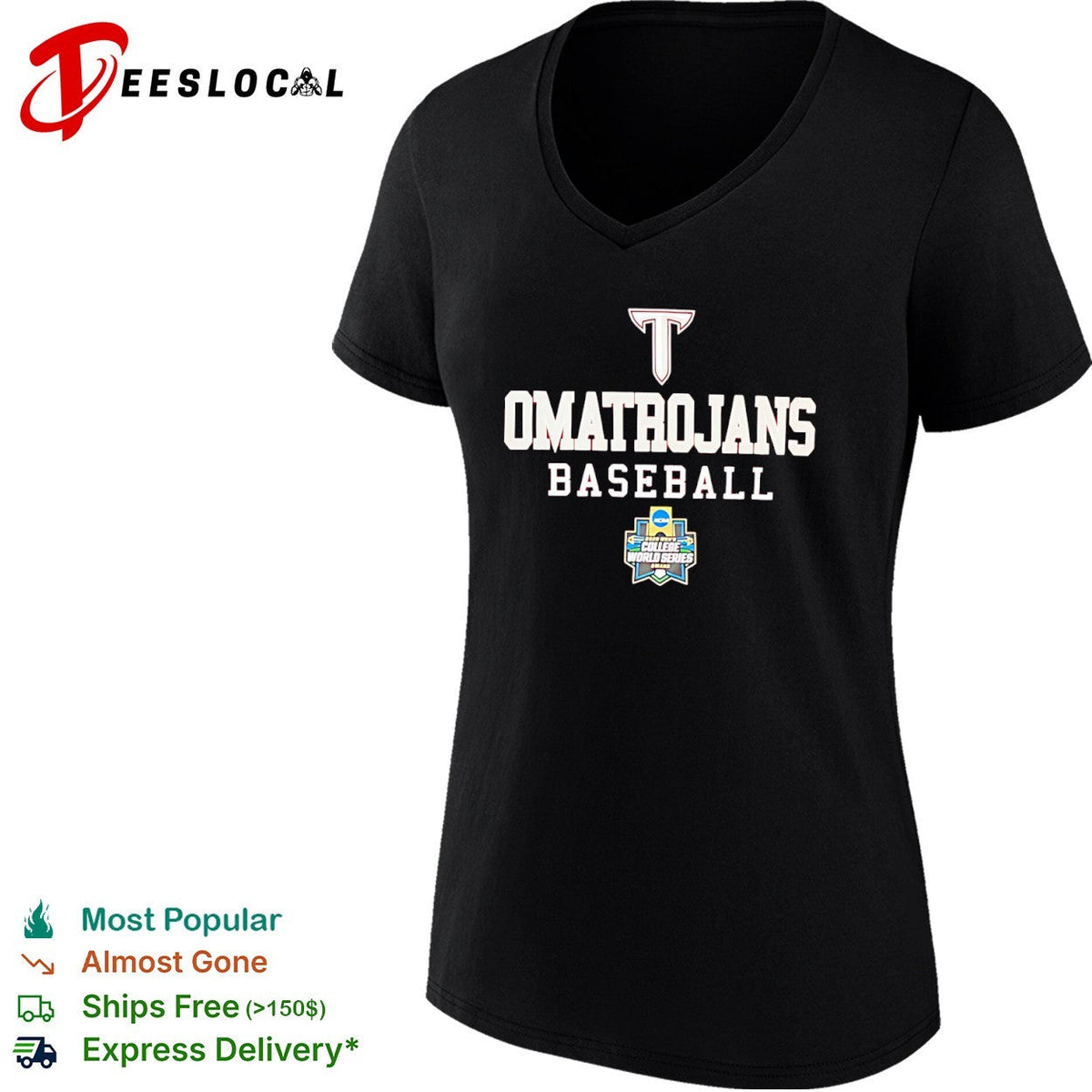 Omatrojans Troy Trojans Baseball 2024 Men’s College World Series Omaha shirt Unisex
