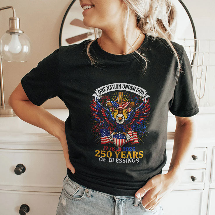 One Nation Under God 250 Years Of Blessings Shirt Unisex