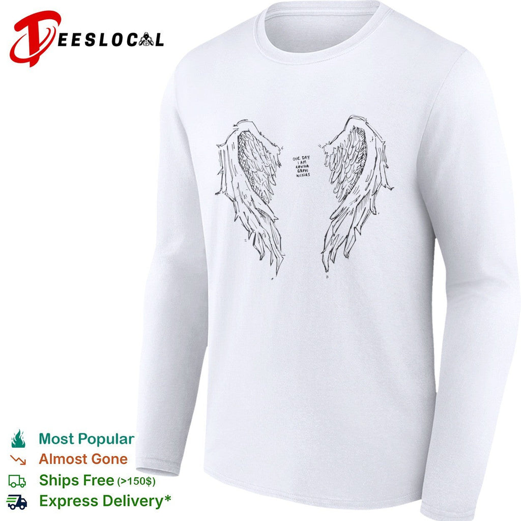 One day I am gonna grow wings sketch wings shirt Unisex