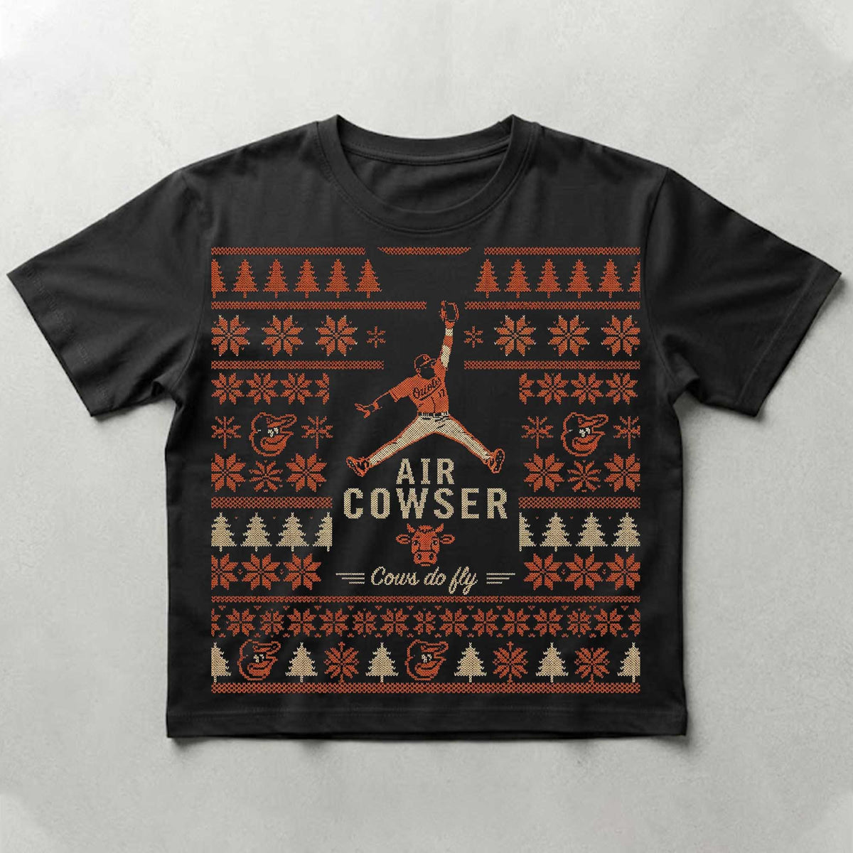 Orioles Air Cowser Cows Do Fly Ulgy Chirstmas Shirt