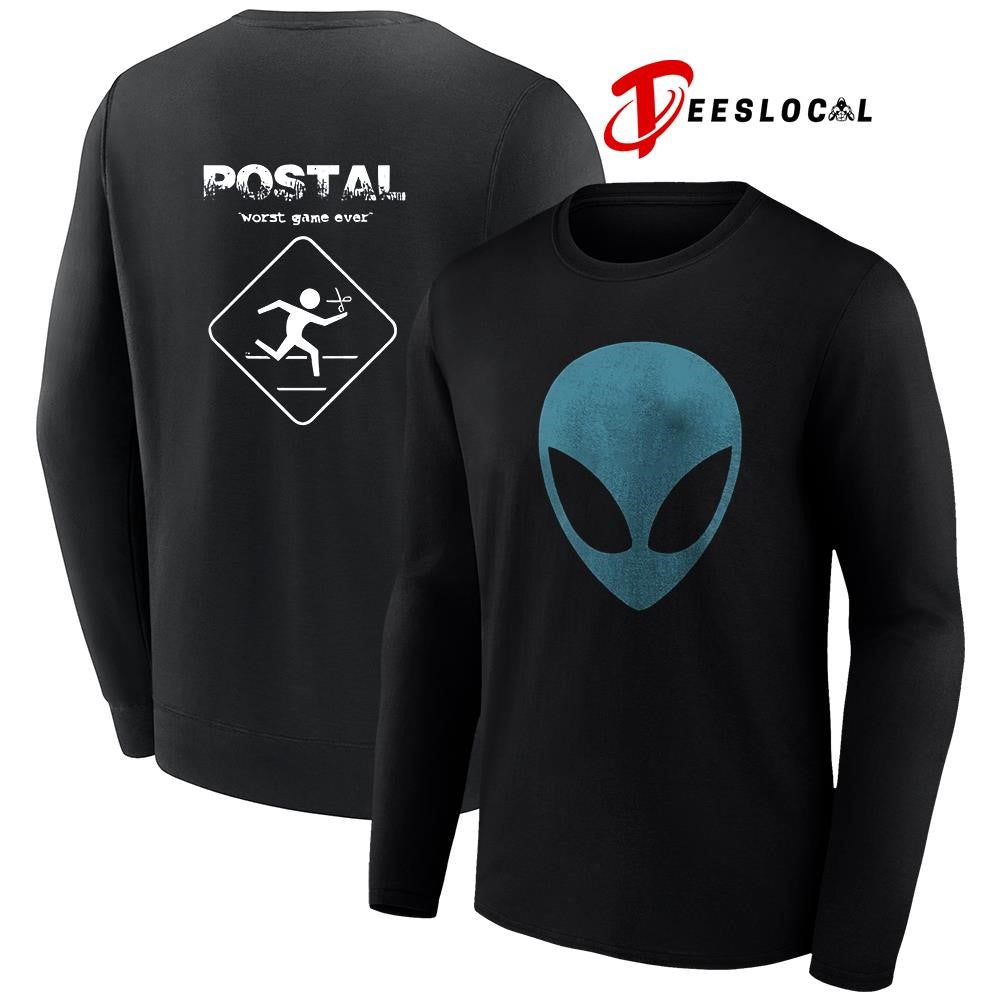 POSTAL worst game ever dude Alien head logo shirt Unisex