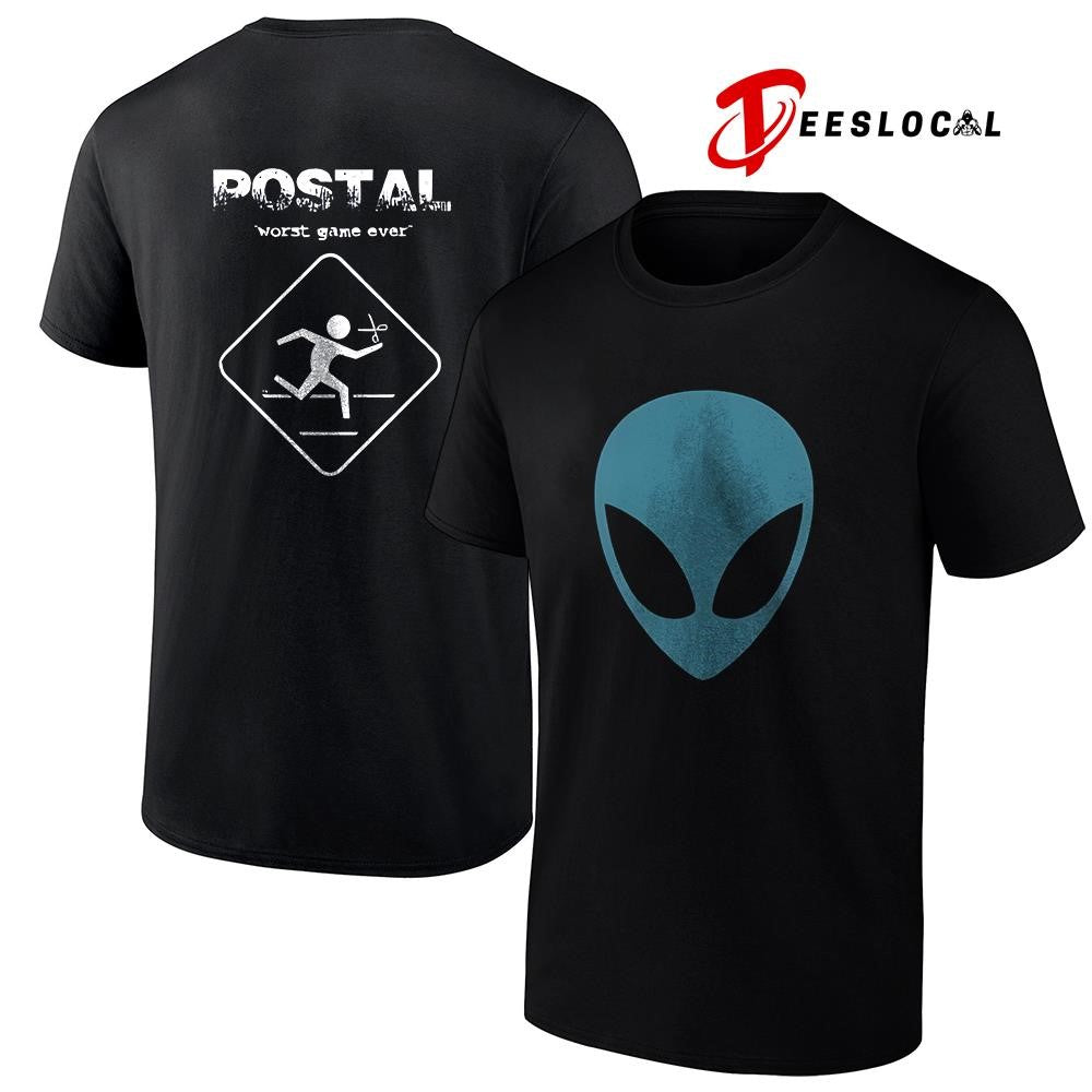 POSTAL worst game ever dude Alien head logo shirt Unisex