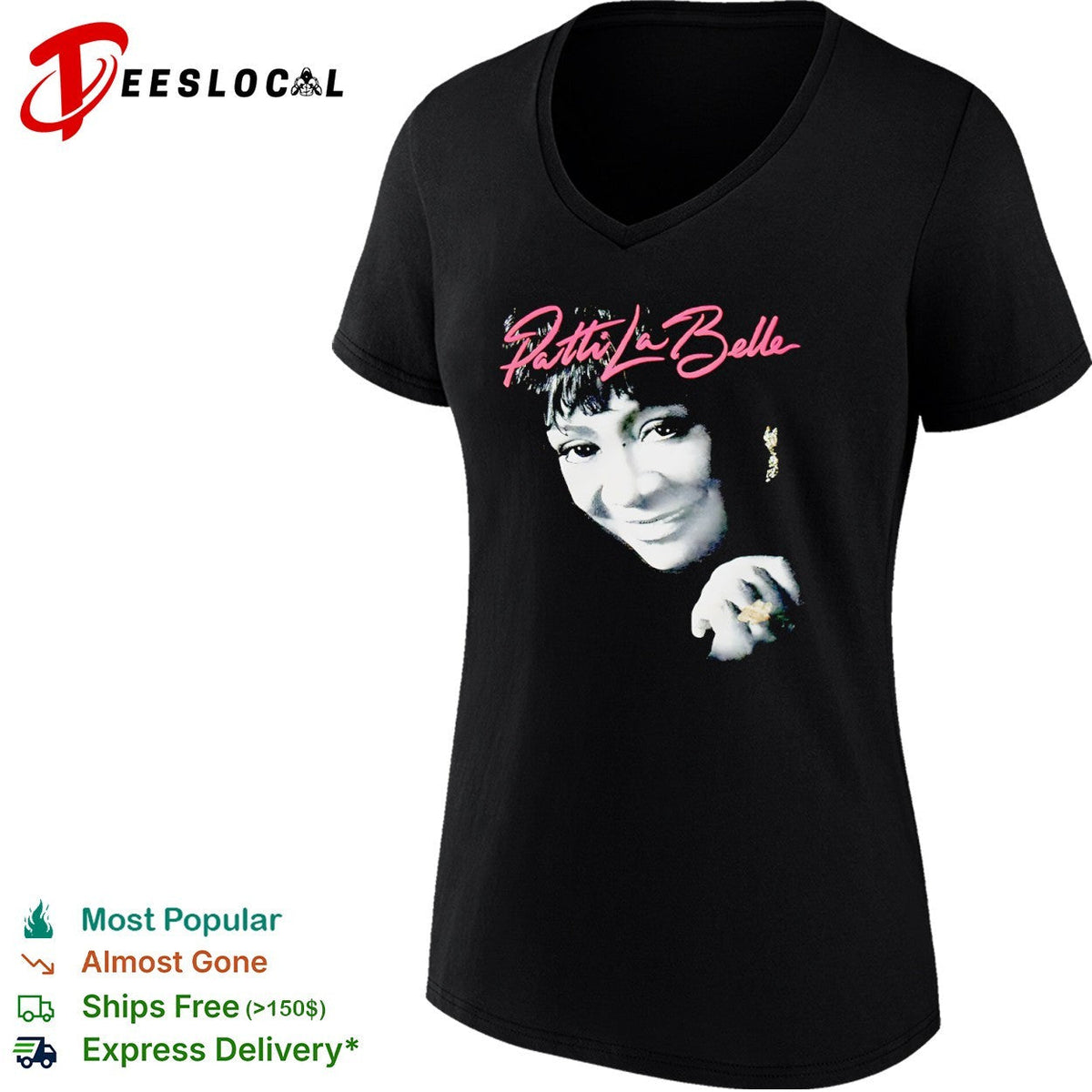 Patti LaBelle Black and White Portrait Shirt Unisex