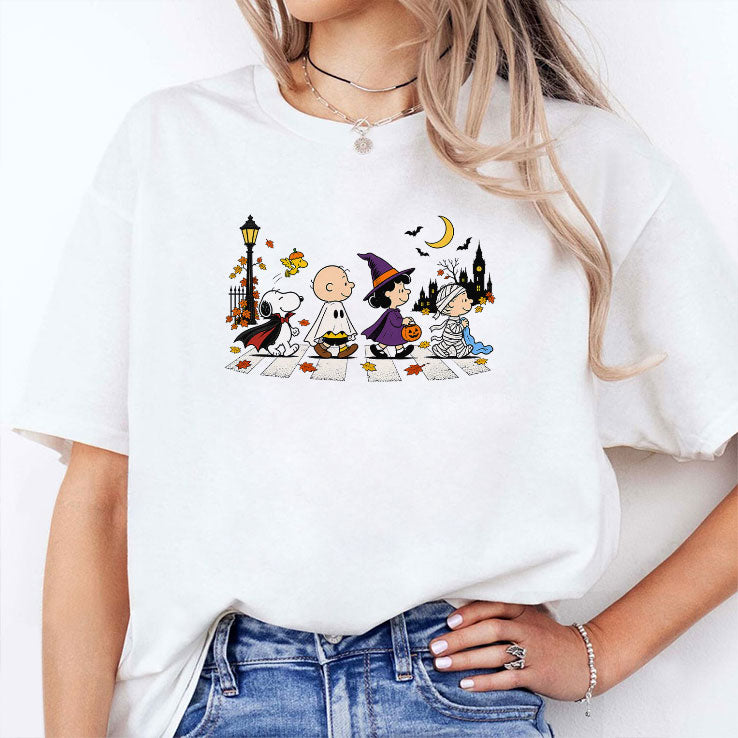Peanuts Halloween Abbey Road Shirt