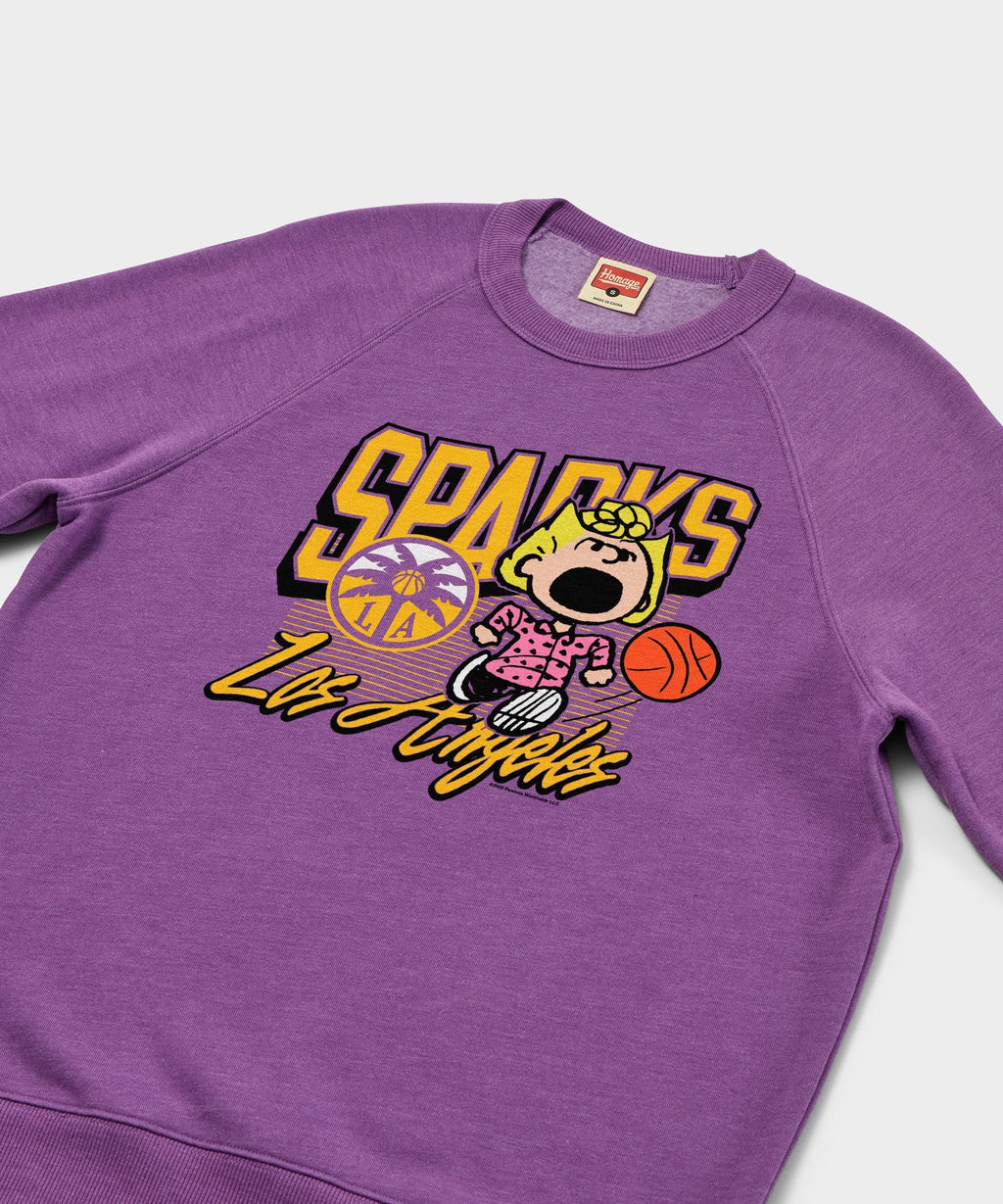 Peanuts Sally x Los Angeles Sparks Crewneck Unisex