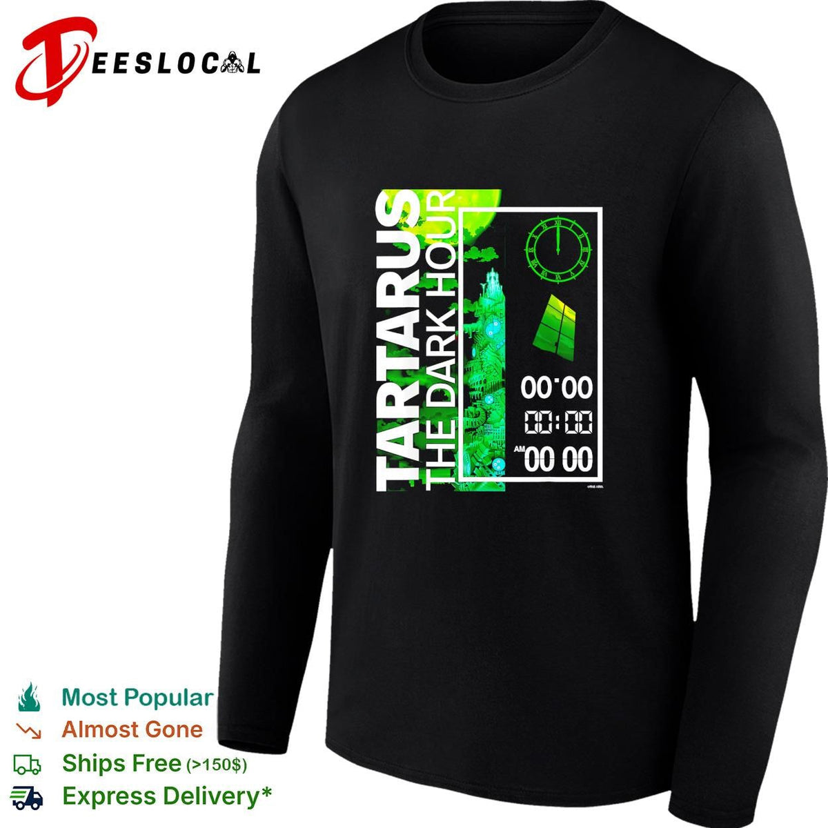 Persona 3 Tartarus the dark hour clock graphic poster shirt Unisex