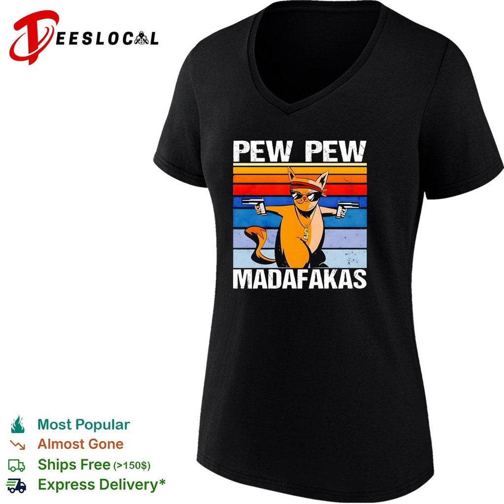 Pew pew madafakas cat shirt Unisex