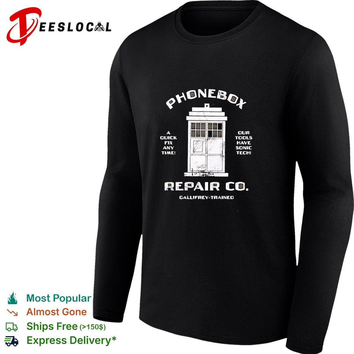 Phonebox repair co Gallifrey trained TARDIS shirt Unisex