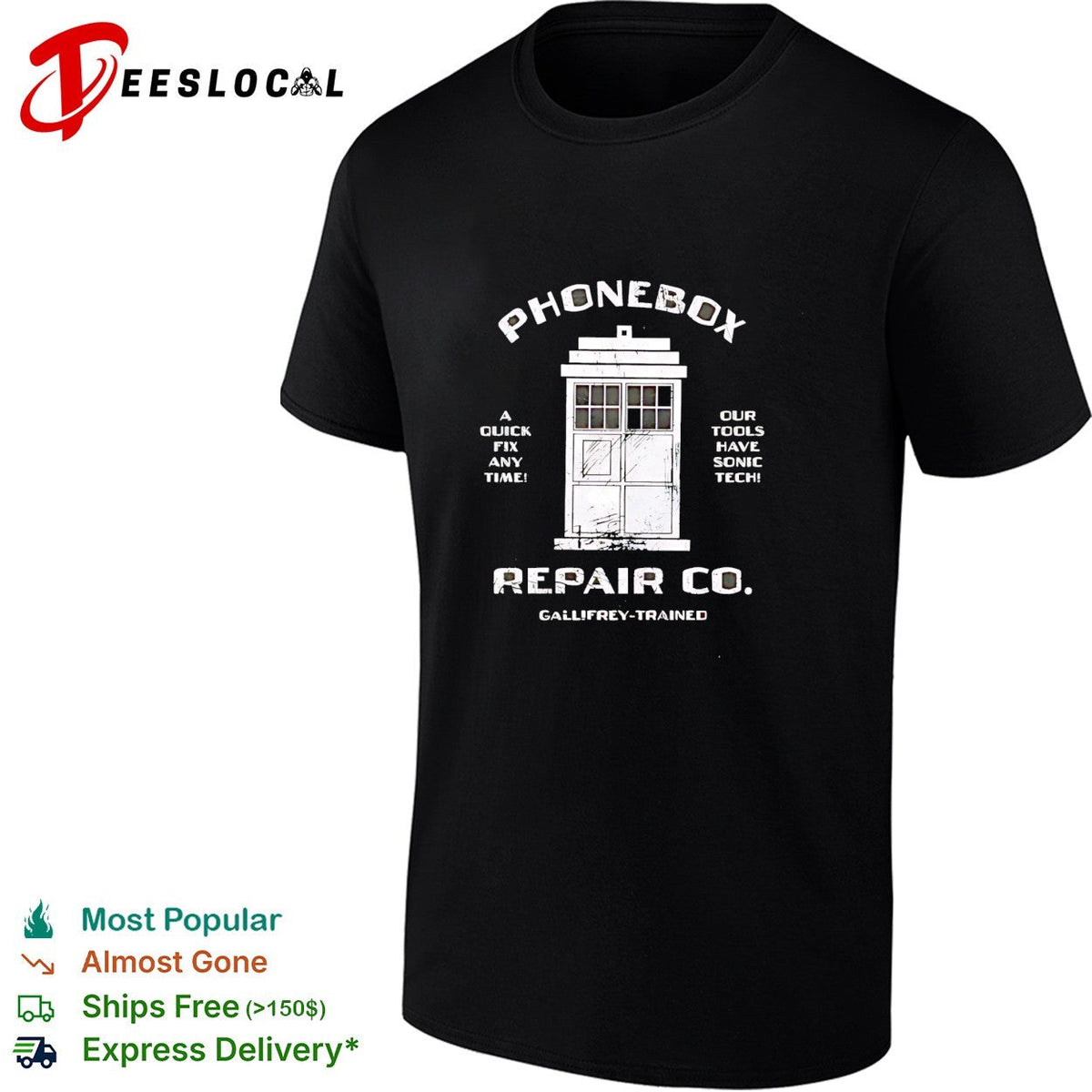 Phonebox repair co Gallifrey trained TARDIS shirt Unisex