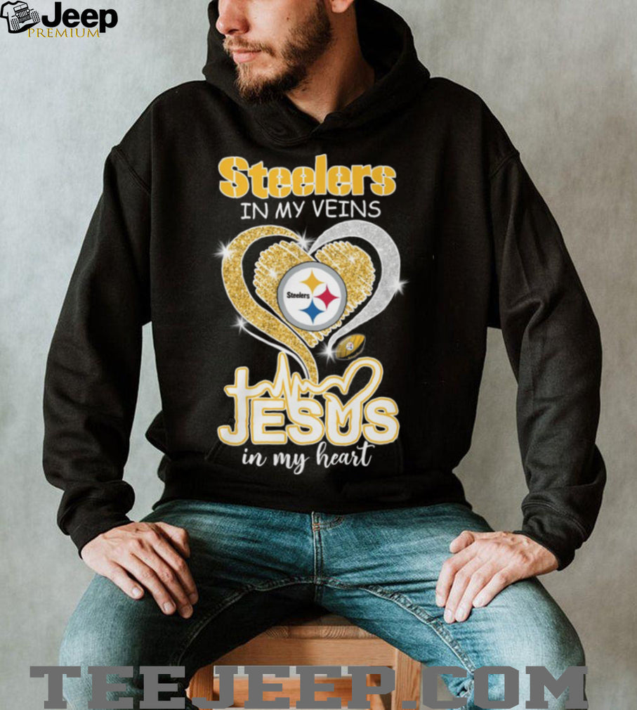 Pittsburgh Football In My Veins Jesus In My Heart Shirt