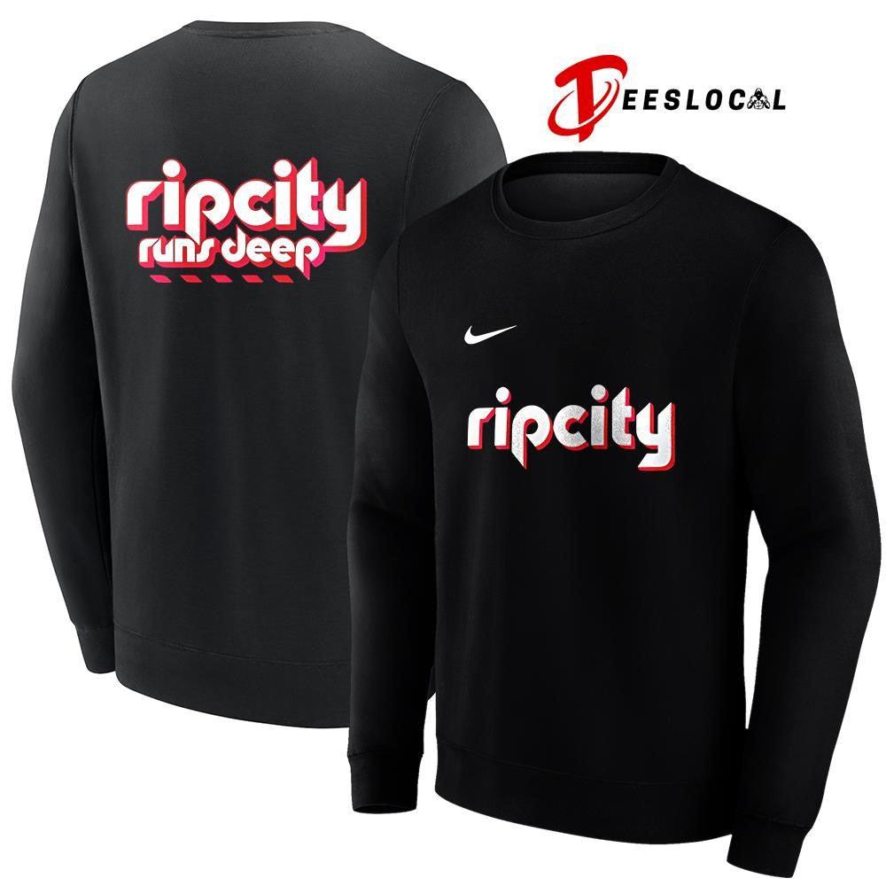 Portland Trail Blazers rip city runs deep logo shirt Unisex