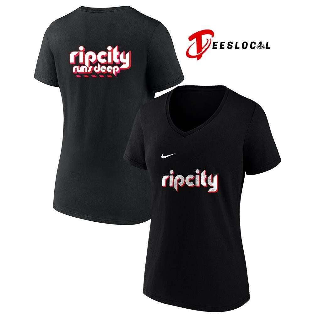 Portland Trail Blazers rip city runs deep logo shirt Unisex