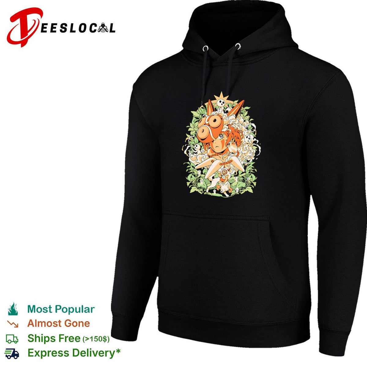 Princess Mononoke San and Moro Studio Ghibli Forest Spirit Hayao Miyazaki shirt Unisex