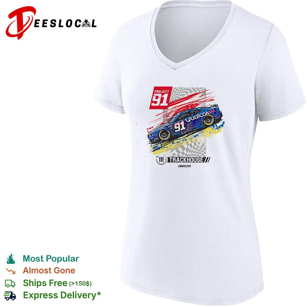 Project 91 Qualcomm Trackhouse NASCAR racing graphic shirt Unisex