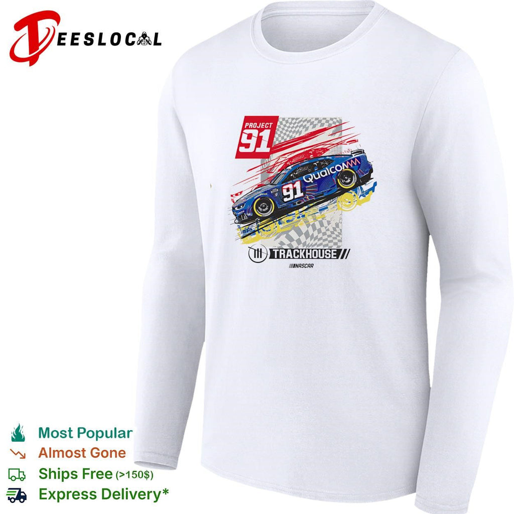 Project 91 Qualcomm Trackhouse NASCAR racing graphic shirt Unisex