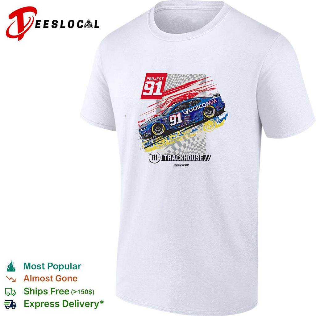 Project 91 Qualcomm Trackhouse NASCAR racing graphic shirt Unisex