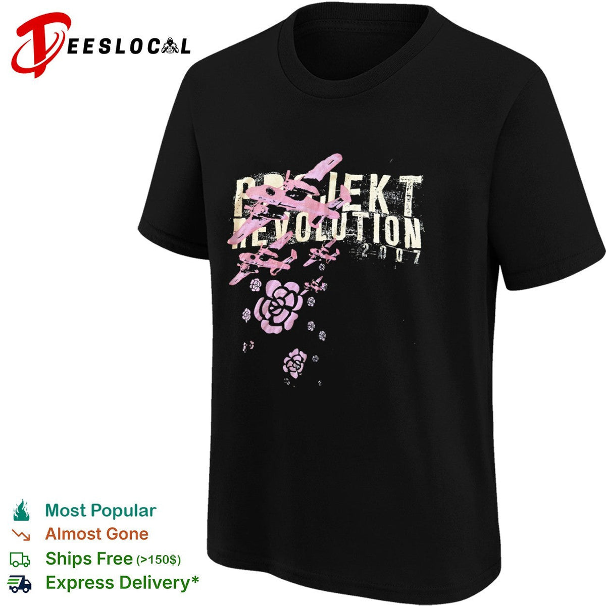 Projekt Revolution 2007 Linkin Park tour concert band music rock event floral shirt Unisex